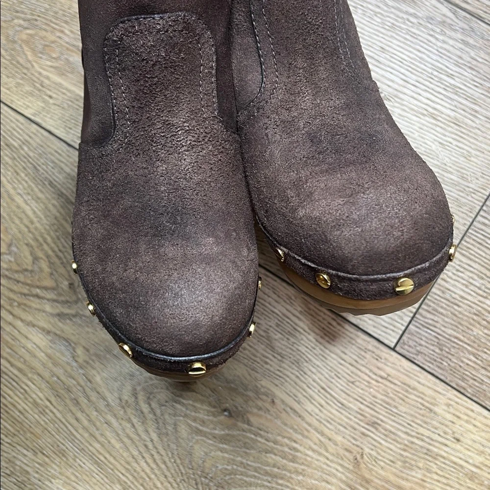 NWOB Tory Burch Ginevra Brown Suede Ankle Boots Size 8M